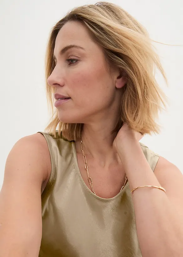 Top in satin fluente, bonprix