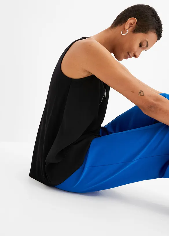 Top in viscosa con cerniera, bonprix