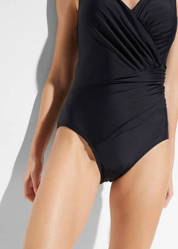 Costume intero incrociato con effetto modellante medio, bonprix