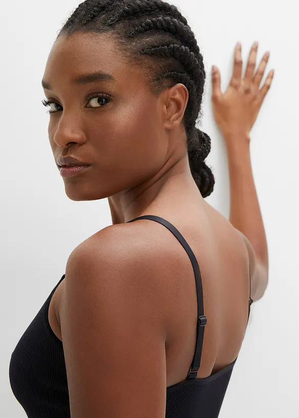 Reggiseno bustier a coste senza cuciture Feel Comfort, bonprix