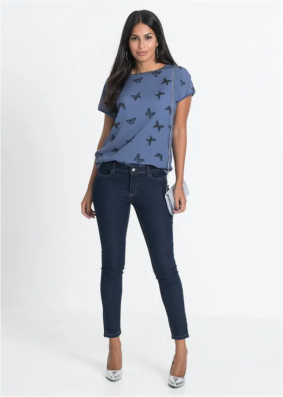 Jeans skinny, vita media, bonprix