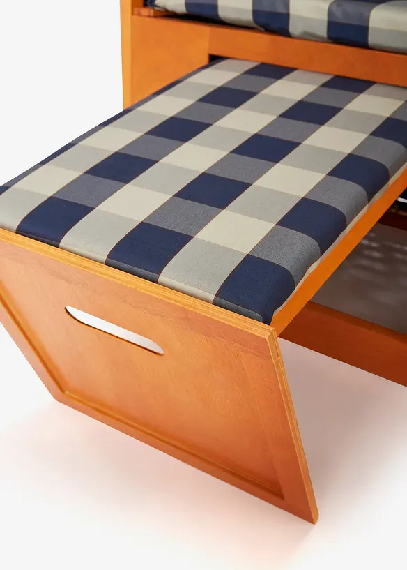 Cesta sdraio con tessuta a quadri, bonprix