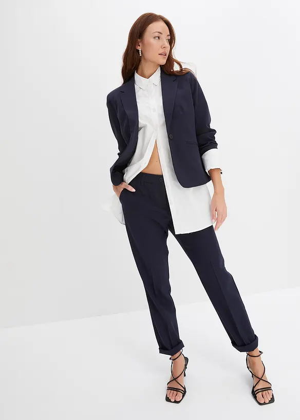 Pantaloni da completo con pieghe stirate, bonprix