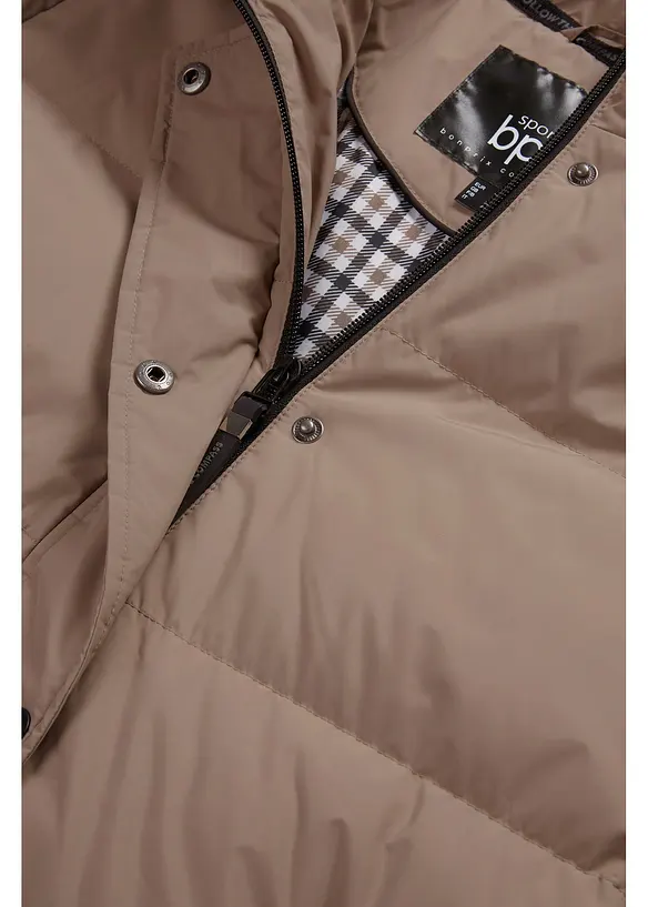 Piumino lungo con fodera in fantasia idrorepellente, bonprix