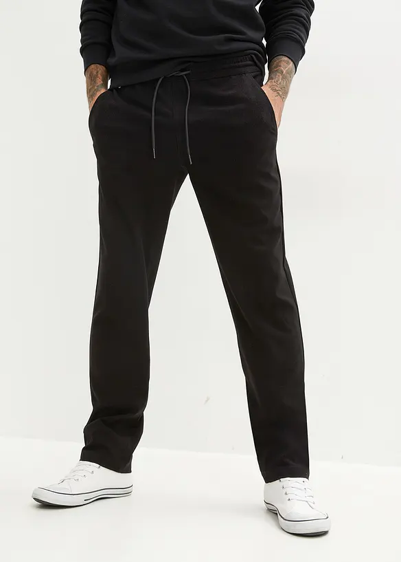 Pantaloni elasticizzati con elastico in vita relaxed fit, straight, bonprix