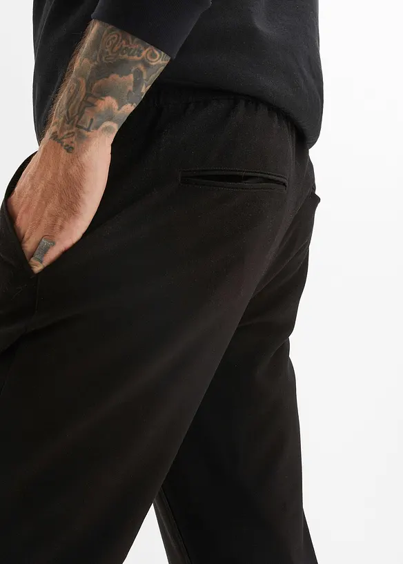 Pantaloni elasticizzati con elastico in vita relaxed fit, straight, bonprix