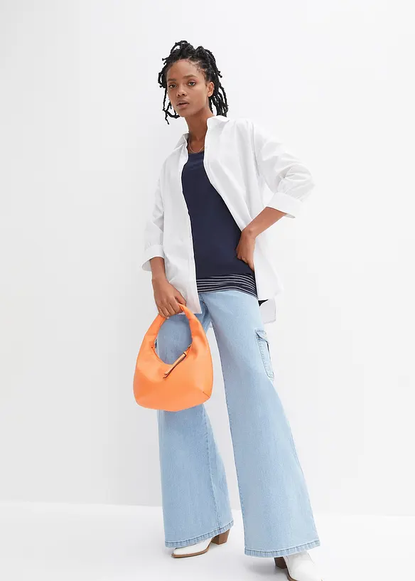 Maglia lunga in morbido misto viscosa, bonprix