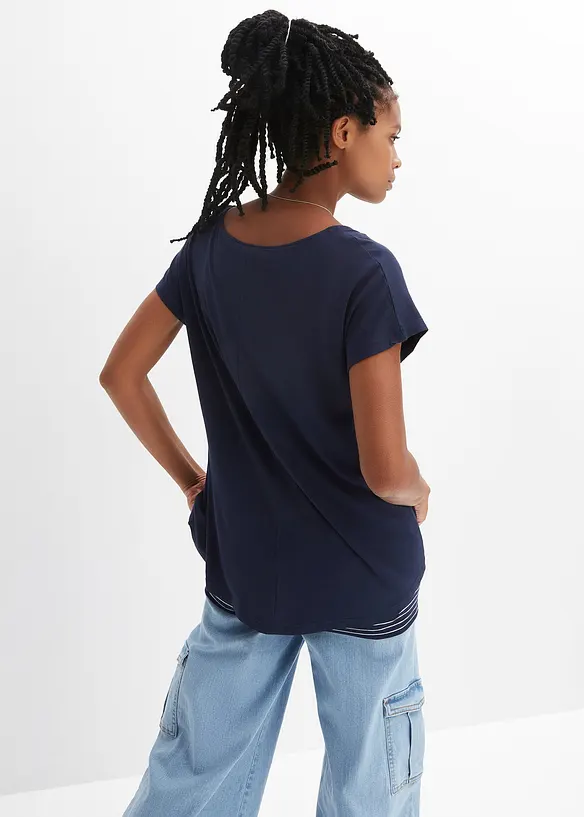 Maglia lunga in morbido misto viscosa, bonprix