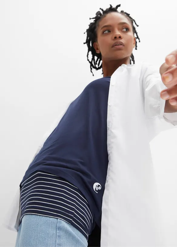 Maglia lunga in morbido misto viscosa, bonprix