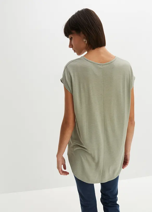 Maglia lunga in misto viscosa, bonprix
