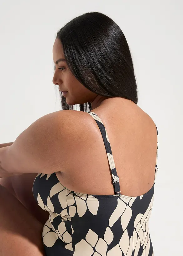 Costume intero con scollatura a V e effetto modellante leggero, bonprix