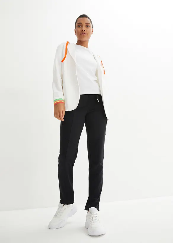 Pantaloni comodi con elastico in vita in punto di Roma, bonprix