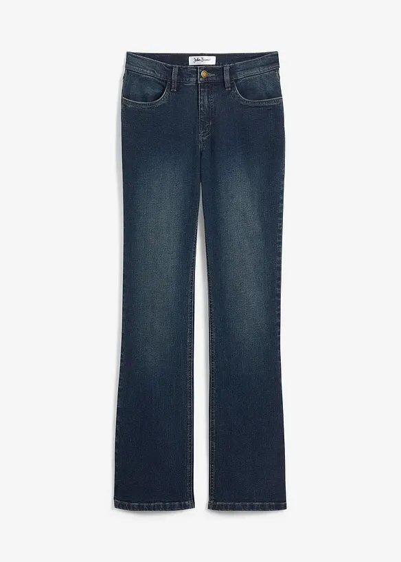 Jeans elasticizzati bootcut, a vita media, bonprix