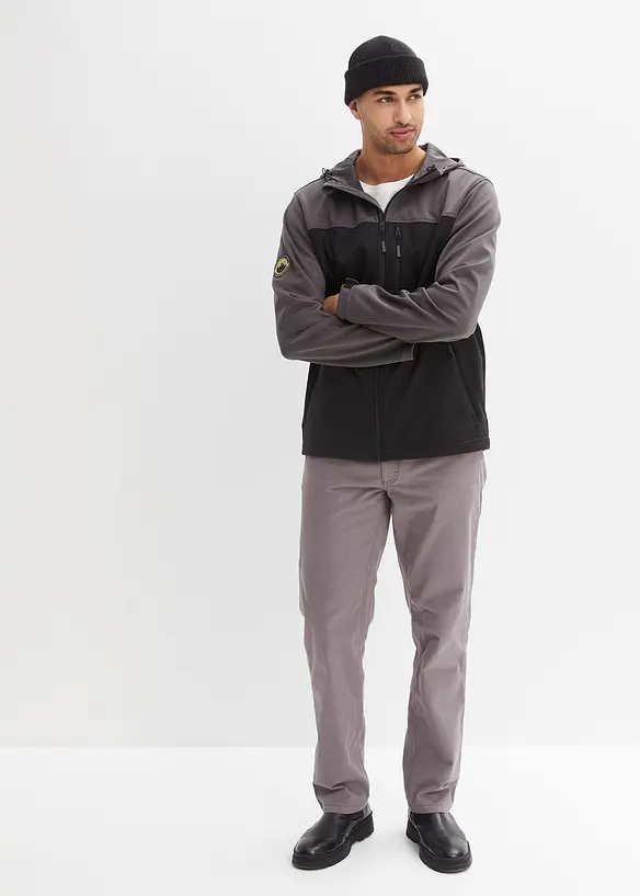 Pantaloni regular fit in twill di puro cotone, straight, bonprix
