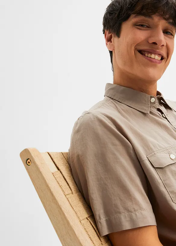 Camicia a maniche corte in puro cotone, bonprix