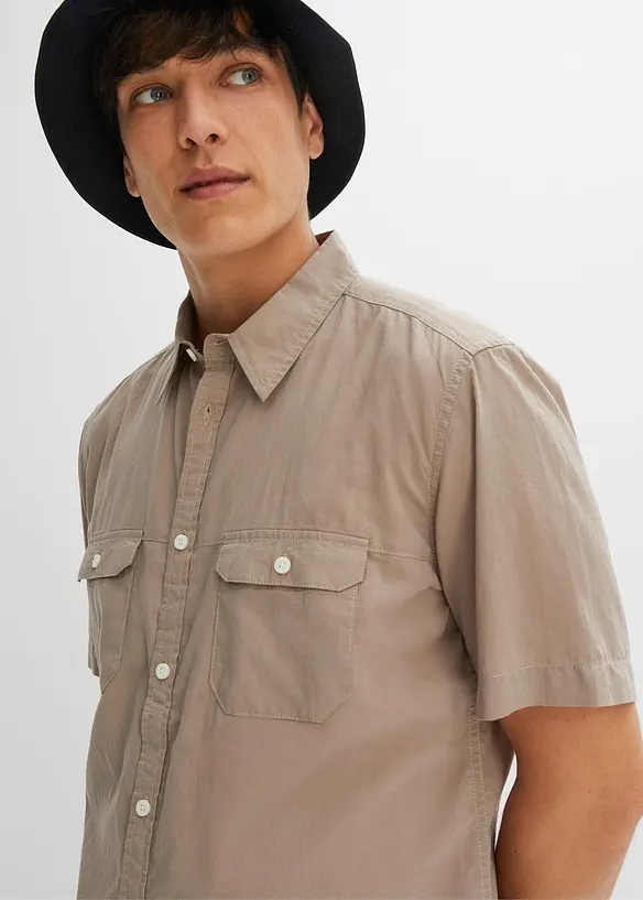 Camicia a maniche corte in puro cotone, bonprix