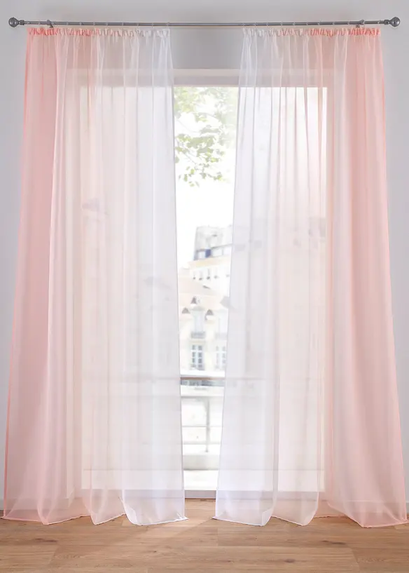 Tenda con poliestere riciclato e colori sfumati (pacco da 2), bonprix