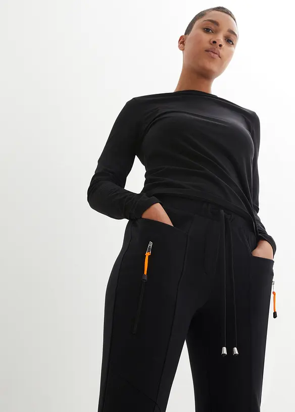 Pantaloni comodi con elastico in vita in punto di Roma, bonprix
