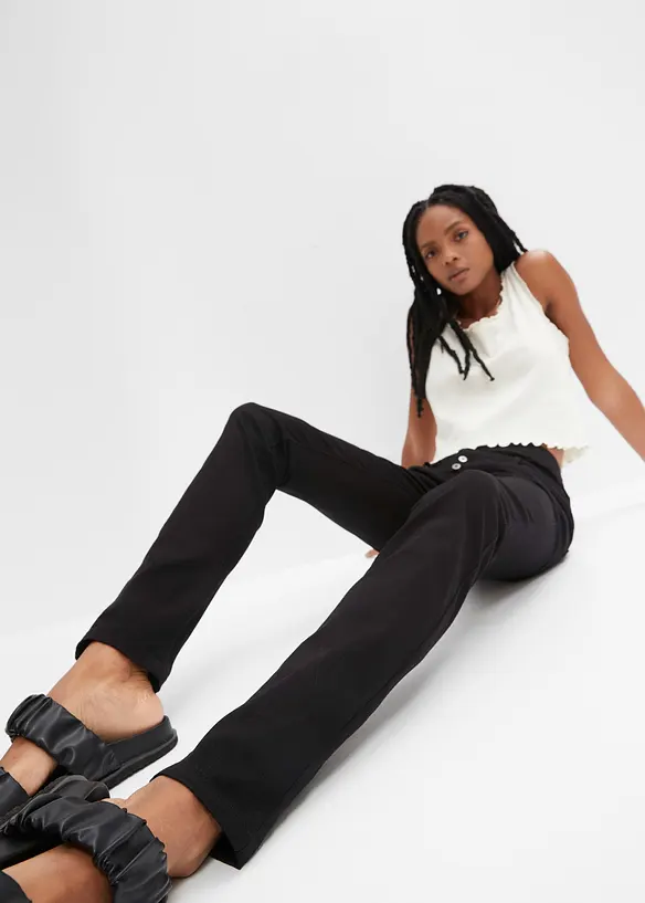 Pantaloni elasticizzati in twill, bonprix