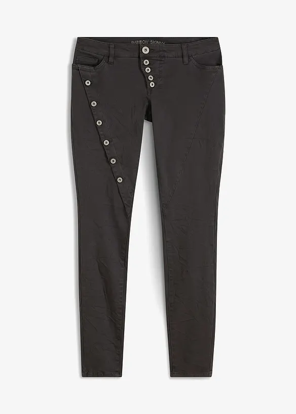 Pantaloni in twill di misto cotone elasticizzato, bonprix