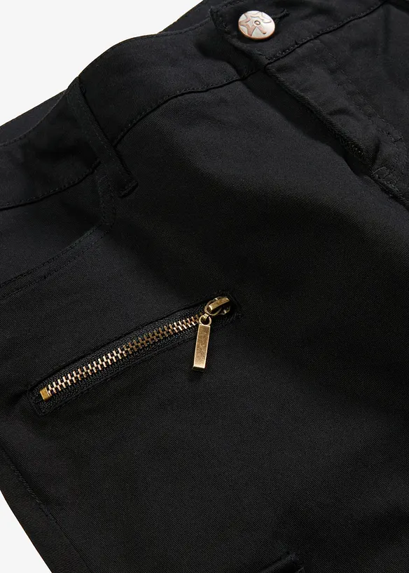 Pantaloni cargo in misto cotone elasticizzato, bonprix