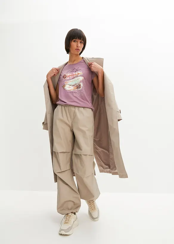 T-shirt con  piume, bonprix