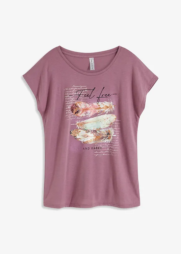 T-shirt con  piume, bonprix