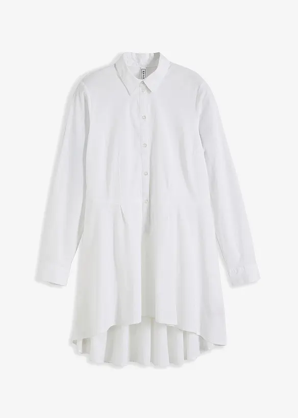 Camicetta lunga con volant, bonprix