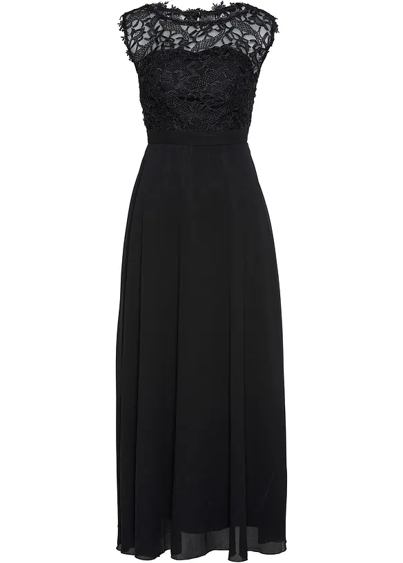 Abito da sera lungo con pizzo, bonprix