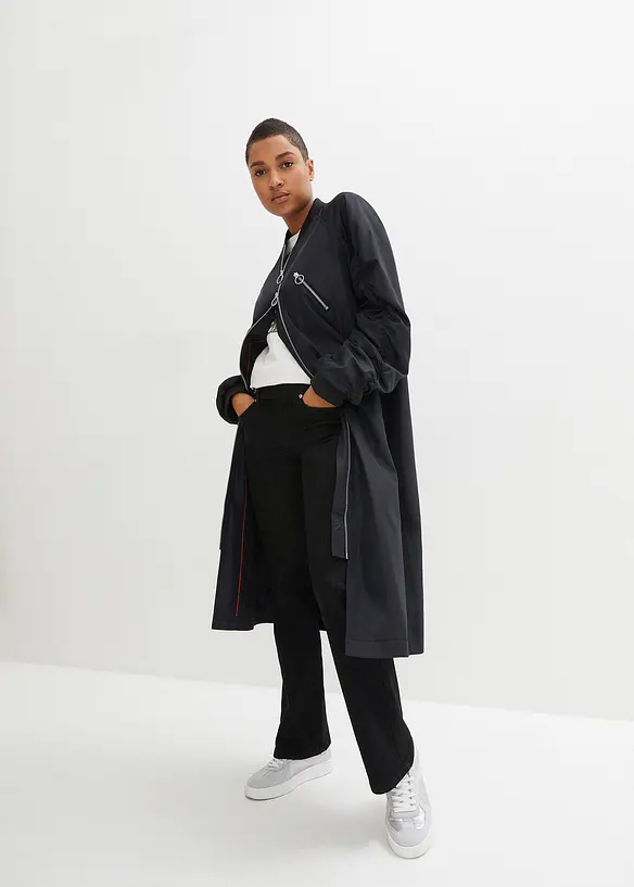 Cappotto blouson con colletto in maglia, bonprix