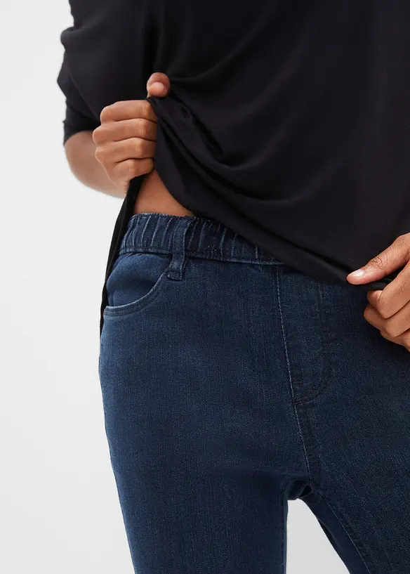 Jeggings skinny con cinta comoda, vita media, bonprix