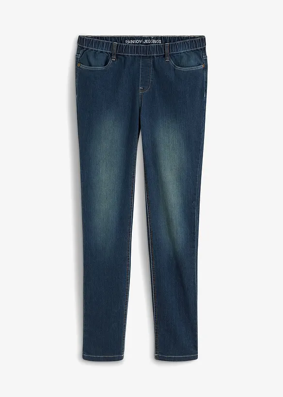 Jeggings skinny con cinta comoda, vita media, bonprix