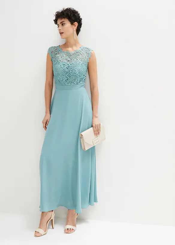 Abito da sera lungo con pizzo, bonprix