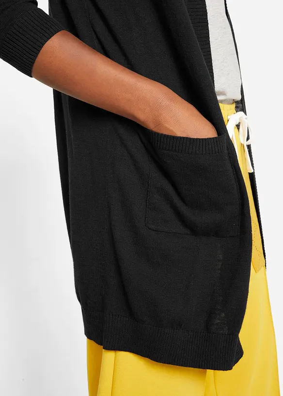 Cardigan in filato fine di cotone, bonprix