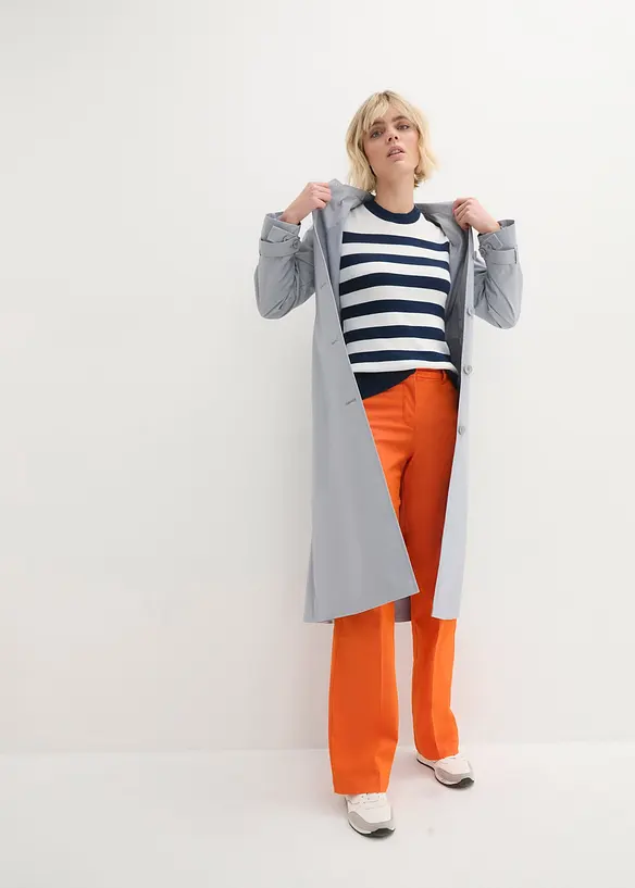 Maglione a mezza manica a righe, bonprix