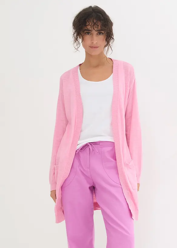 Cardigan in filato fine di cotone, bonprix