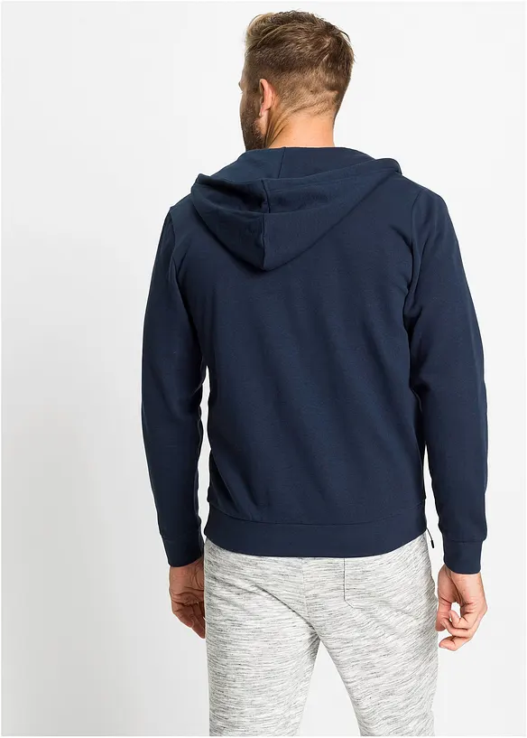Felpa con zip e cappuccio, bonprix