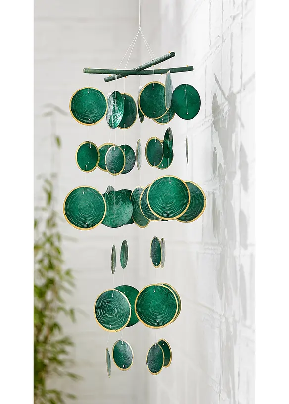 Sonaglio a vento Boltze in conchiglia capiz, Boltze Home Collections