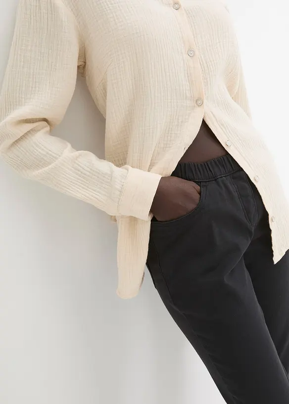 Pantaloni cropped elasticizzati, bonprix