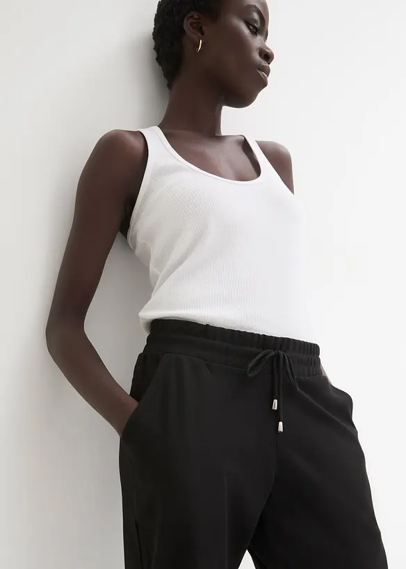 Pantaloni con elastico in vita in misto viscosa, bonprix