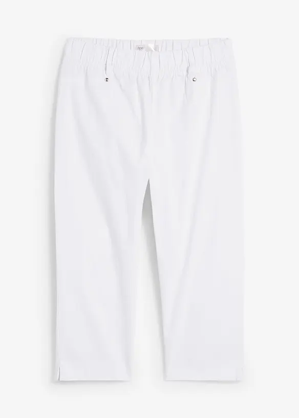 Pantaloni capri elasticizzati con elastico in vita, bonprix