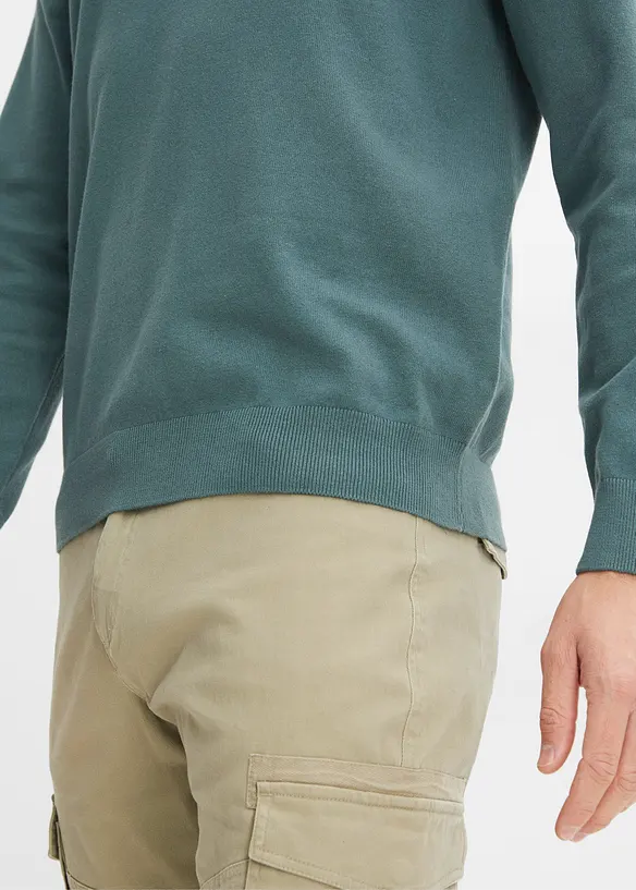 Maglione in  filato fine di misto cotone morbido, bonprix