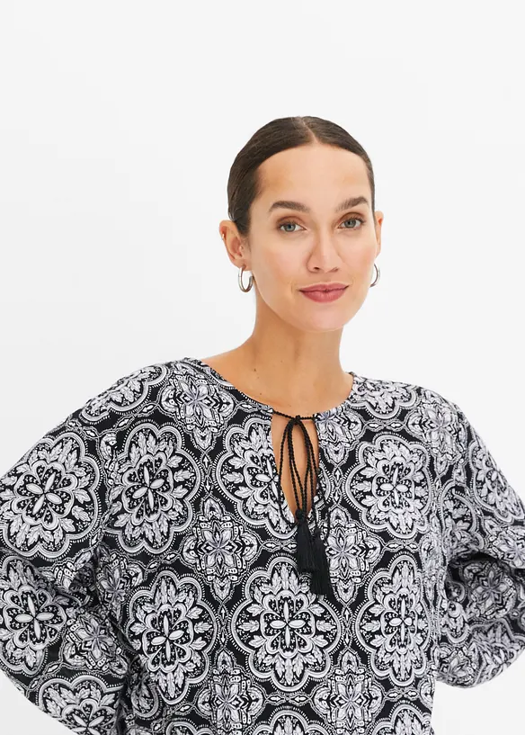 Blusa in viscosa strutturata, bonprix