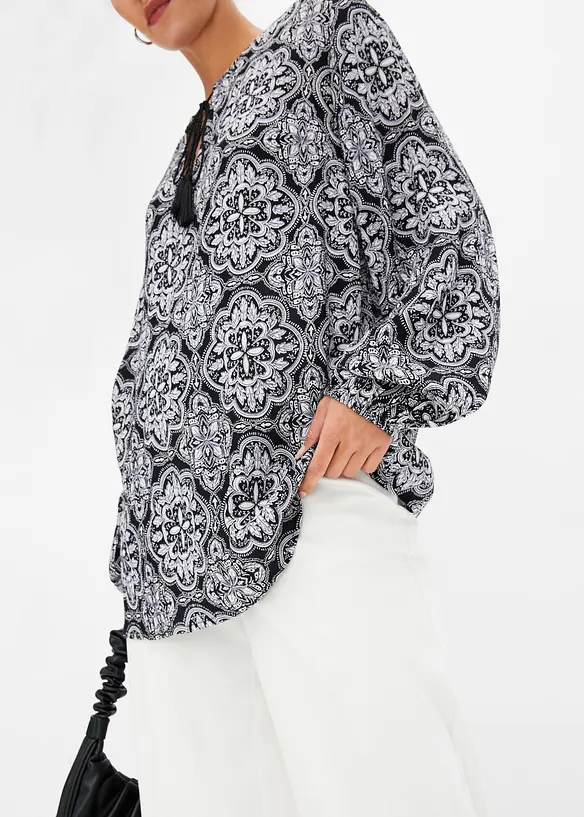 Blusa in viscosa strutturata, bonprix