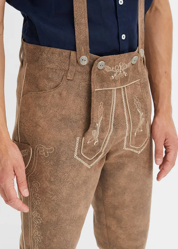 Pantaloni bavaresi al ginocchio in similpelle, bonprix
