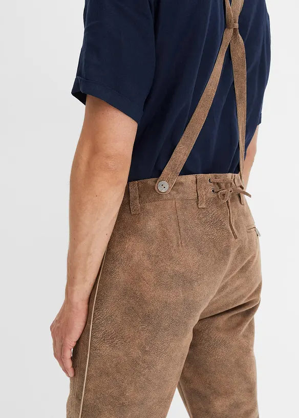 Pantaloni bavaresi al ginocchio in similpelle, bonprix