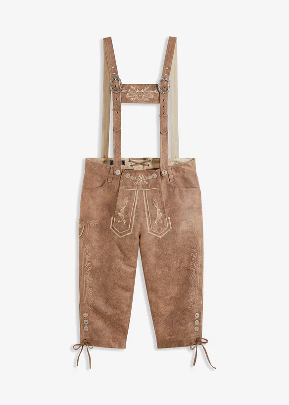 Pantaloni bavaresi al ginocchio in similpelle, bonprix