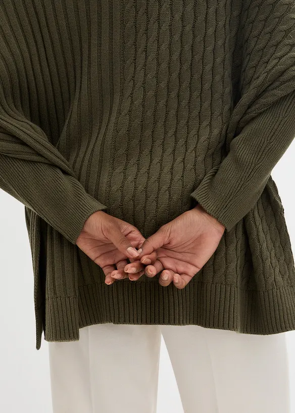 Maglione oversize stile poncho, bonprix