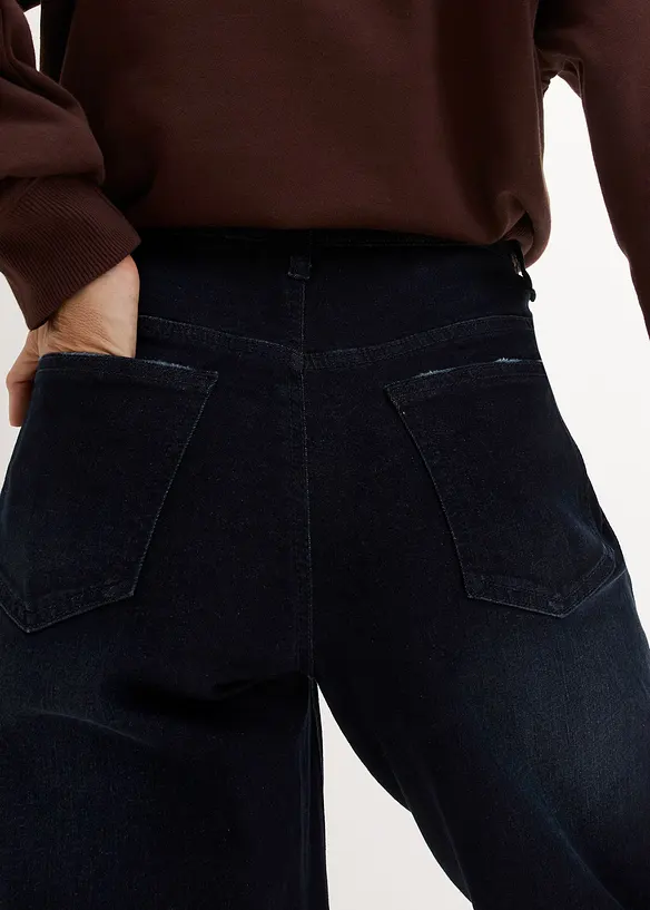 Jeans barrel con bordo vita confortevole, vita alta, bonprix
