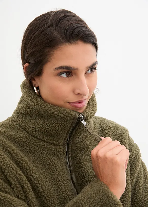 Giacca in pile teddy imbottita, bonprix